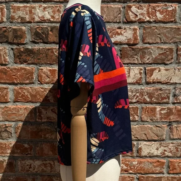 SOLD ELSEWHERE FARM Rio Anthropologie colorful athletic crop top / S - Picture 4 of 12